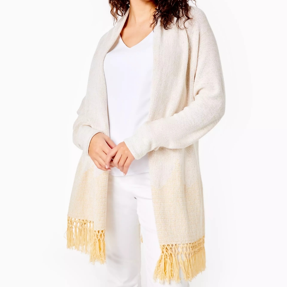 LILLY PULITZER Tatum Long Fringe Hem Cardigan - Picture 6 of 12